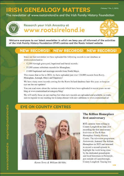 RootsIreland Newsletter Volume 7 No 3